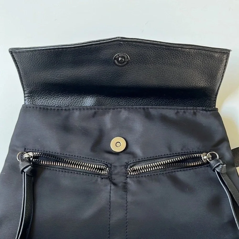 Botkier Women's Black Nylon Mini Backpack Flap Top‎ Travel Casual Bag